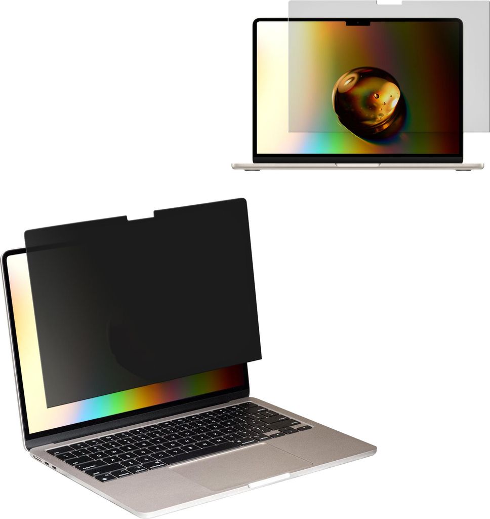 kwmobile Sichtschutzfolie für Apple Macbook Air 15 M4 2025 A3241 Folie - Blickschutzfolie Privacy Screen - Laptop Folie - Anti Spy Folie - Laptop