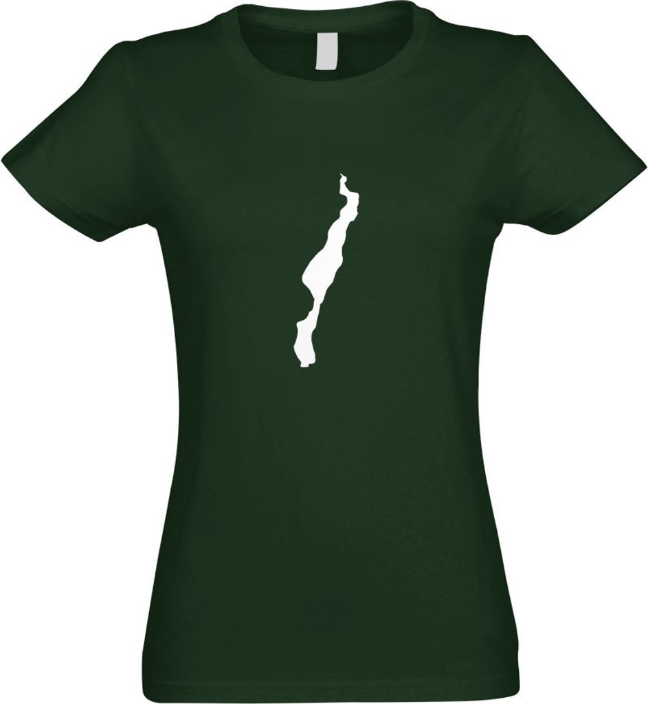 Kiwistar - T-Shirt tailliert - Damen - flaschengrün - Königssee - Deutschland - See - mit Motiv Bedruckt - Funshirt Design - Sport - Freizeit - D...