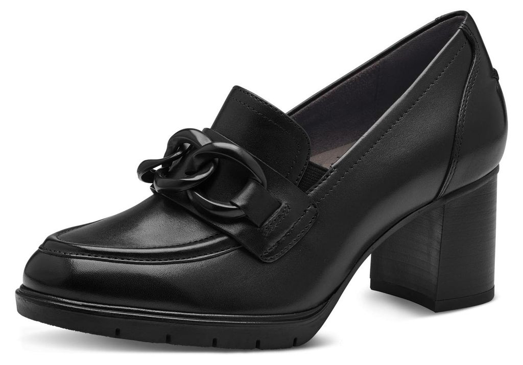 Tamaris COMFORT dames veterschoen van leer met blokhak, Productafbeelding 