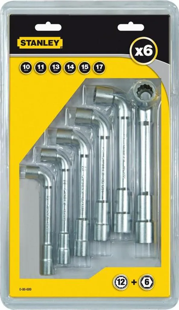 Stanley Jeu de 6 Clés Hexagonal Mâles Coudées en Acier Robuste