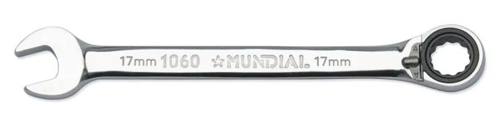 Clé à cliquet combinée Mundial 19 mm en acier chrome vanadium robuste