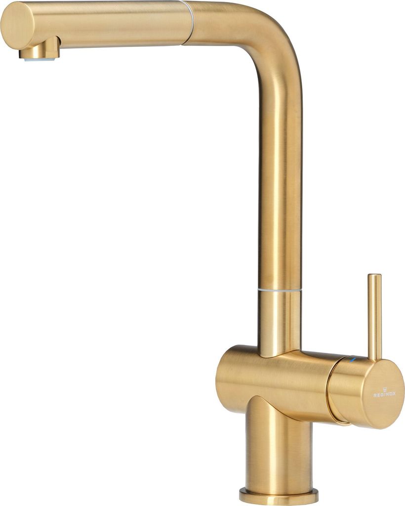 Reginox Armatur R35986 CEDAR GOLD FLAX mit ausziehbarem Auslauf / Küchenarmatur / Einhebelmischer / Mischbatterie
