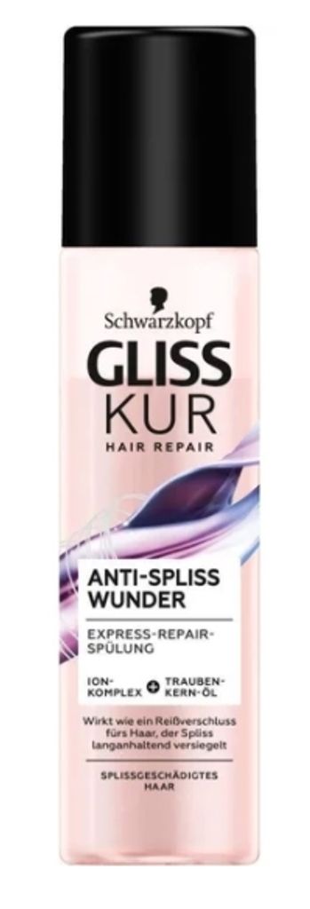 Schwarzkopf Gliss Kur Anti-Spliss Wunder, Haarspray, Frauen, Sprödes Haar, 200 ml, 1 Stück(e)