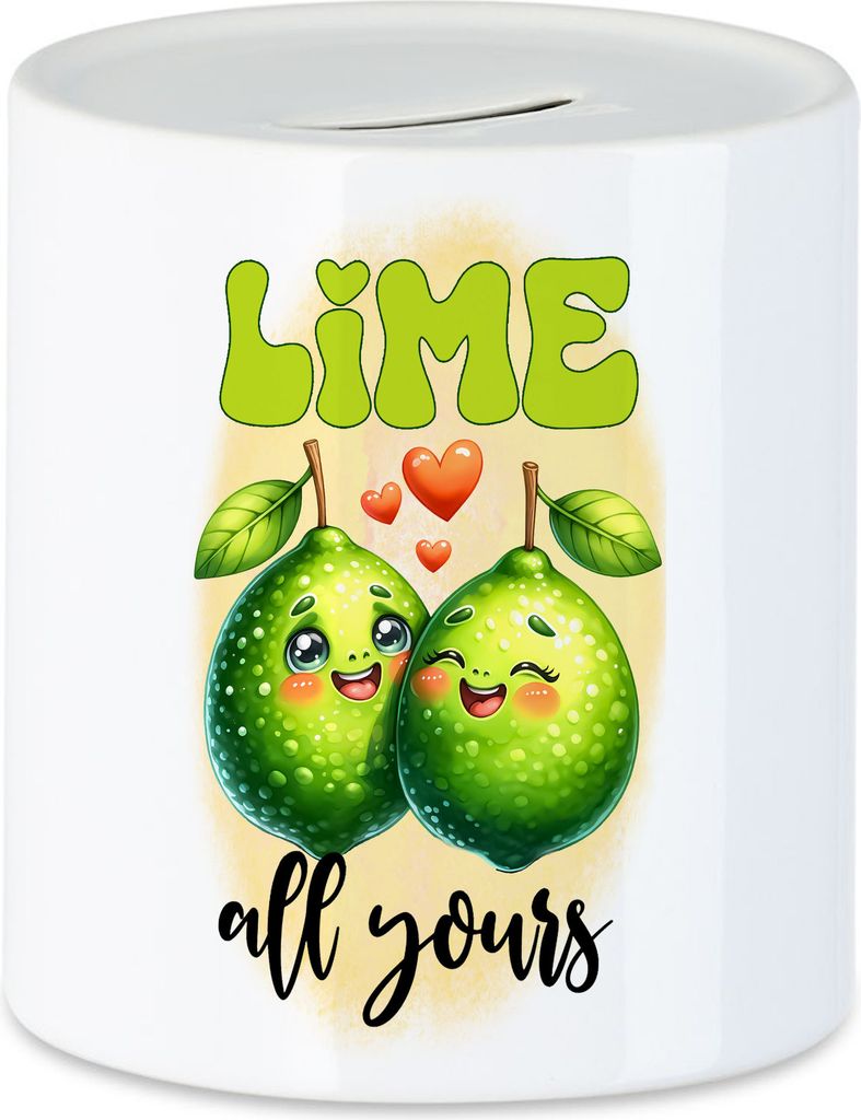 Lime All Yours Spardose Limetten Liebe Niedlich Produktbild 