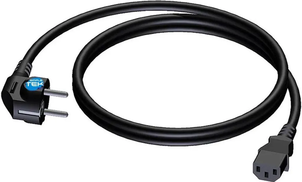 Cavo Alimentazione Professionale UPS 1m Spina Schuko Presa C13