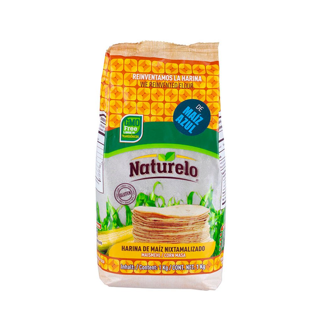 Harina de Maiz Azul Nixtamalizado NATURELO 1Kg