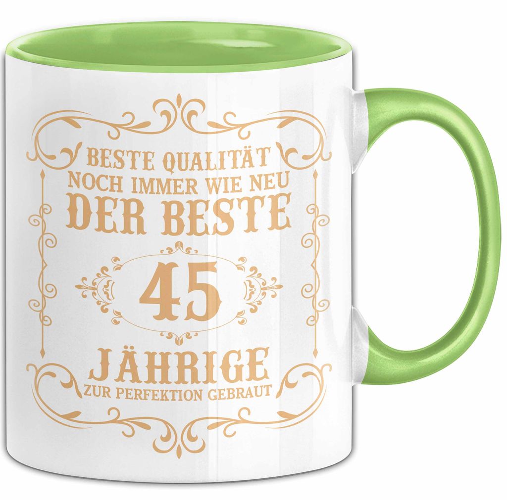 45er Geburtstag Geschenk Männer Vater Mann Noch Immer Der Beste 45-Jährige Zur Perfektion Gebraut Opa (Grün)