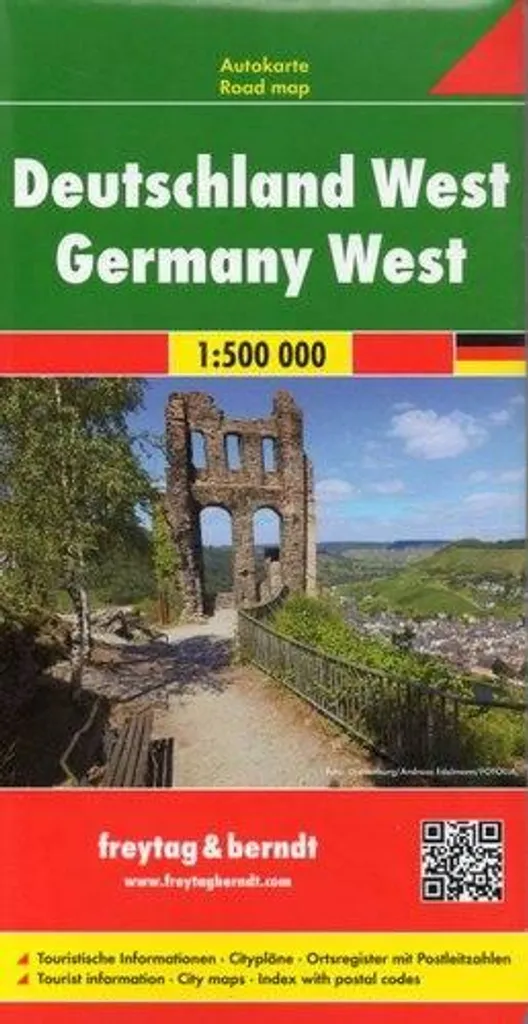 Carte routière pour voyage en Allemagne de l'Ouest AK 0223 échelle 1/500k