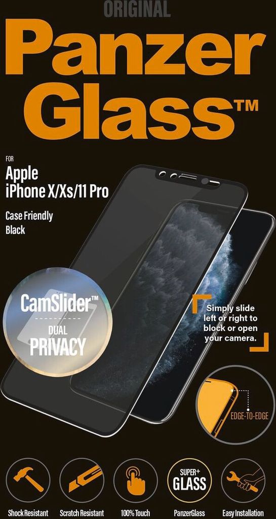 PanzerGlass iPhone X / Xs / 11 Pro CamSlider Privacy, Produktbild 1