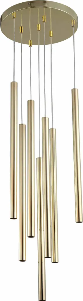 Lustre Lungo Doré : Éclairage Design pour Grands Volumes et Plafonds