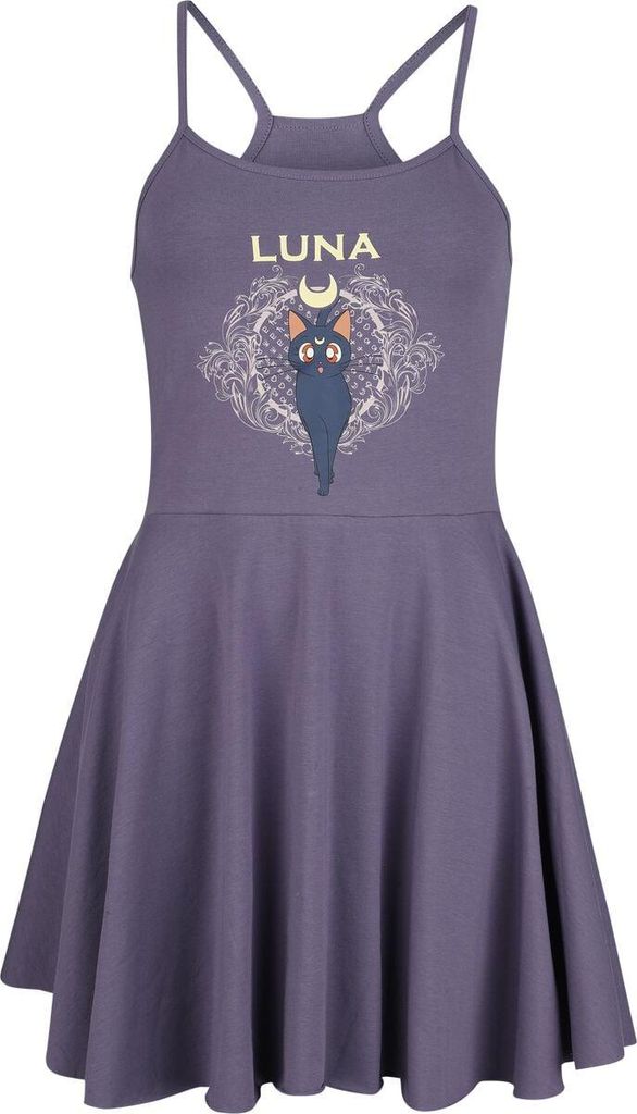 Sailor Moon Mittellanges Kleid Damen Luna lila M