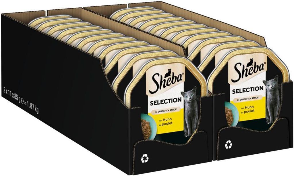 SHEBA Schale Selection in Sauce Häppchen mit Huhn 2 x 11 x 85g