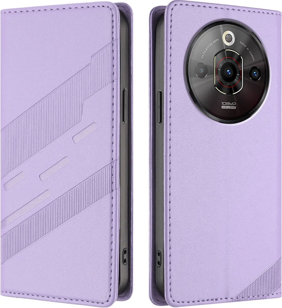 Custodia per ZTE Nubia Focus Pro 5G, custodia a portafoglio in Finto cuoio con slot per carte e funzione stand Violett