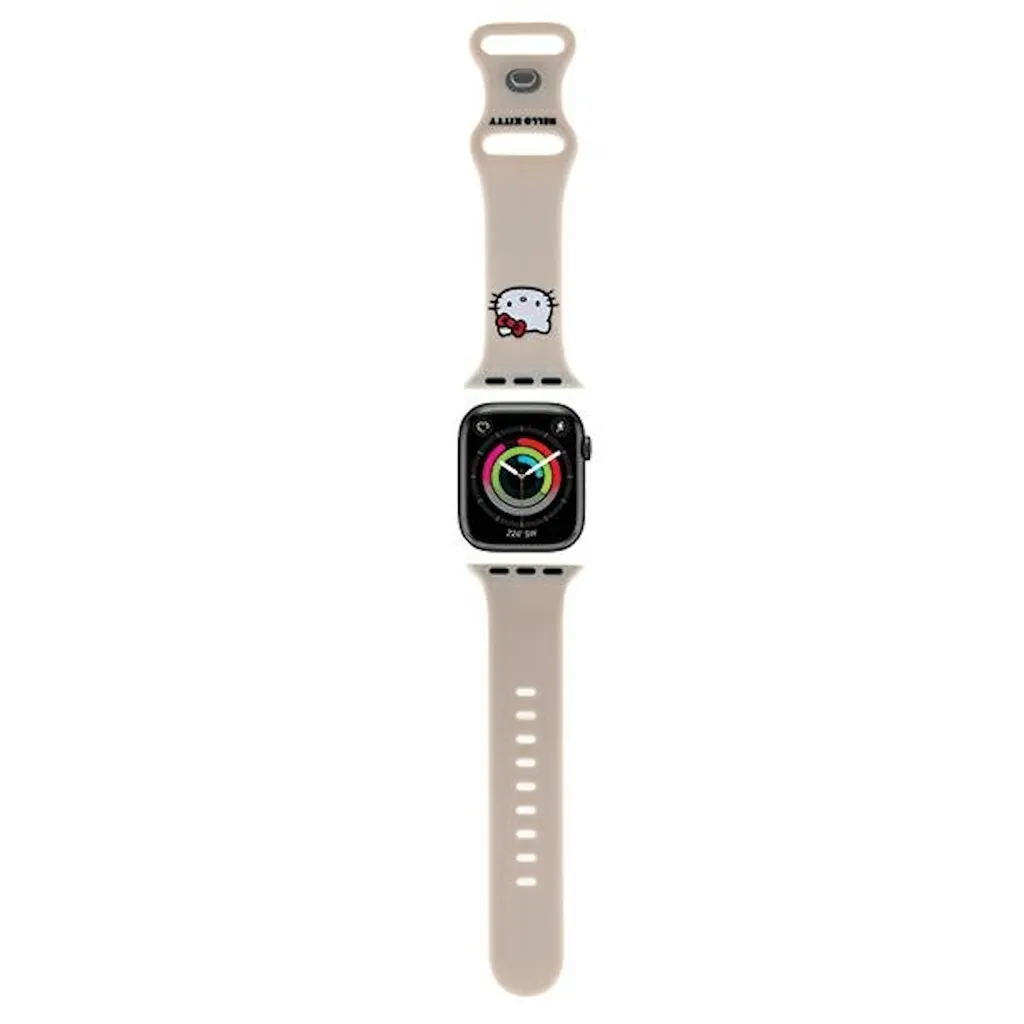 Hello Kitty Pasek Hkawmschble Apple Watch 38/40/41Mm Beżowy/Beige Strap Silicone Kitty Head