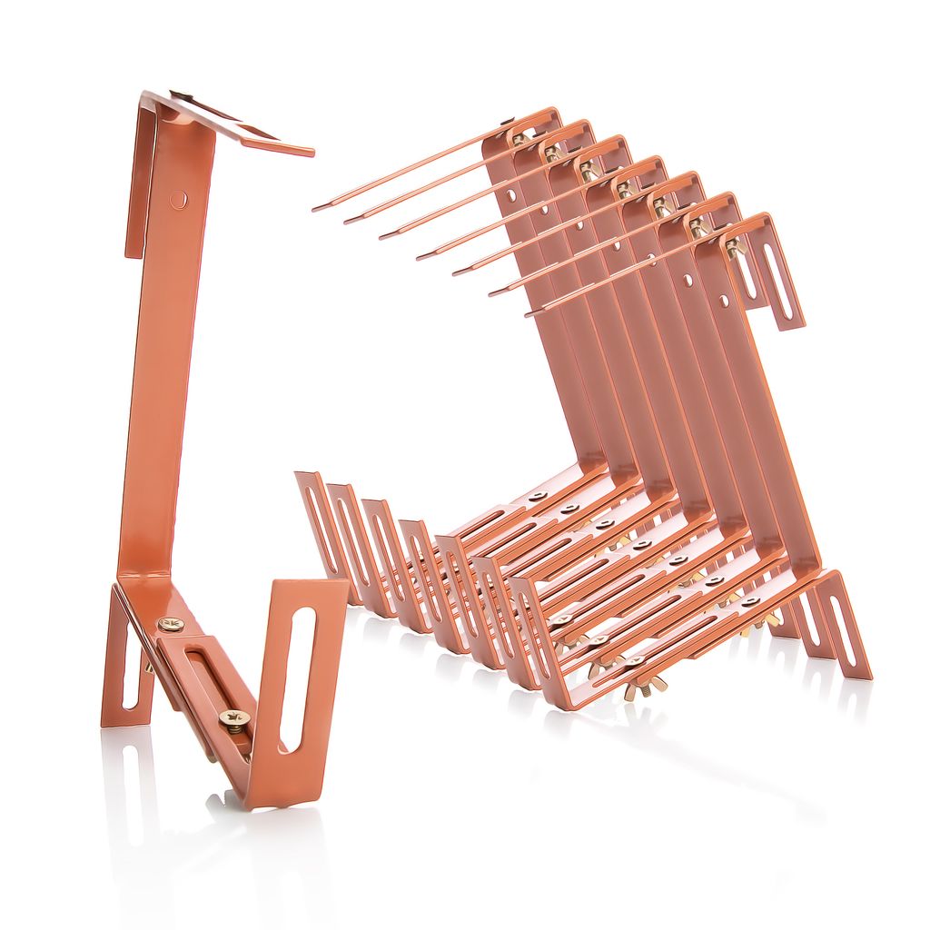 Support pour jardinières BigDean, lot de 8, en terre cuite, Image du produit 