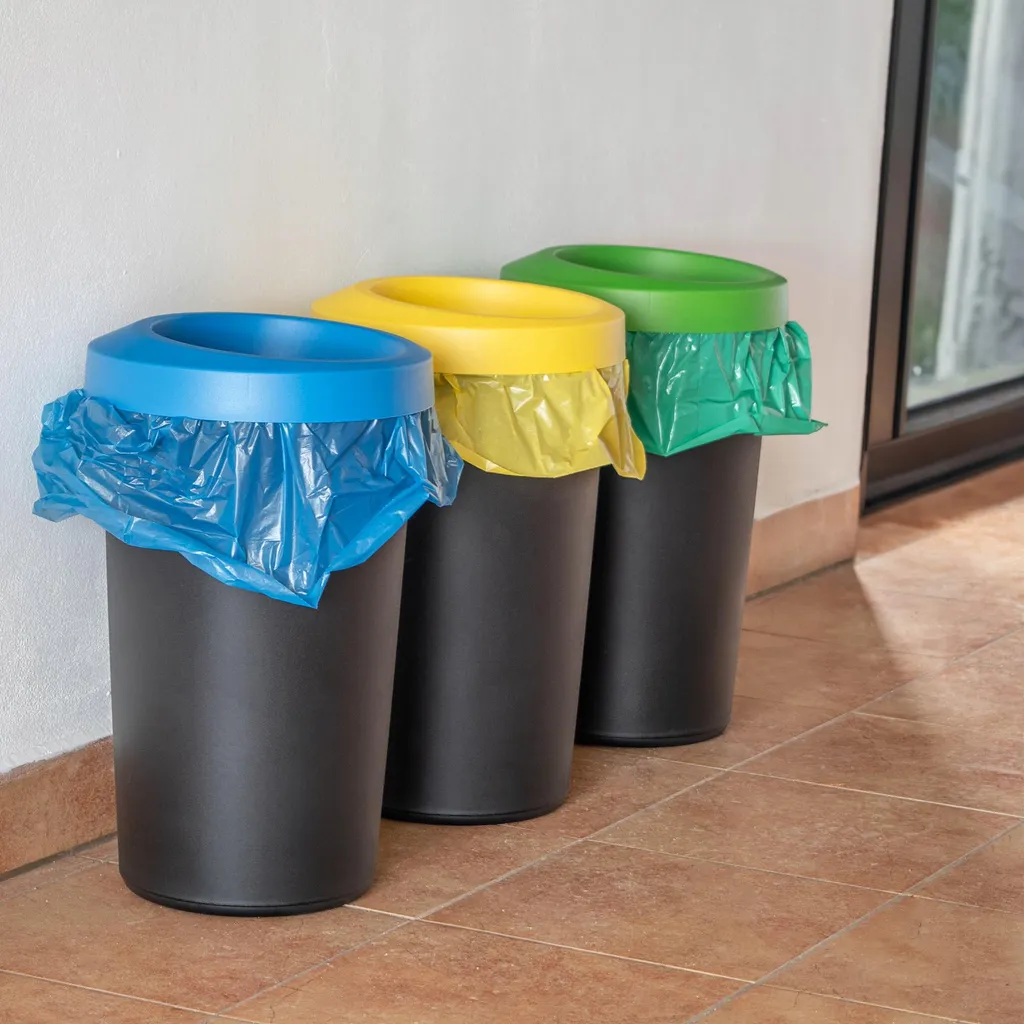 Lot de 3 poubelles modulables 25L KADAX - Système de tri compact - 4