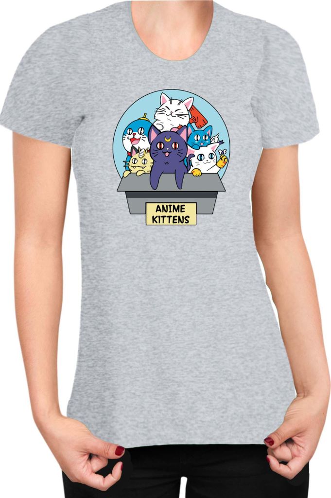 Damen T-Shirt Japan Manga Anime Comics Animation Sailor Anime Manga Moon 13, Lady M / Grau