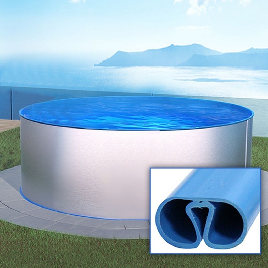 Rund Pool Ø 450 x 120 cm | Grund SET | Poolfolie blau 0,5 mm | Splasher Handlauf