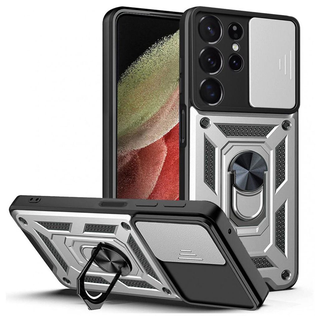 Handyhülle Für Samsung S23 Ultra Handy Tasche Hülle Outdoor Case Silikon Bumper