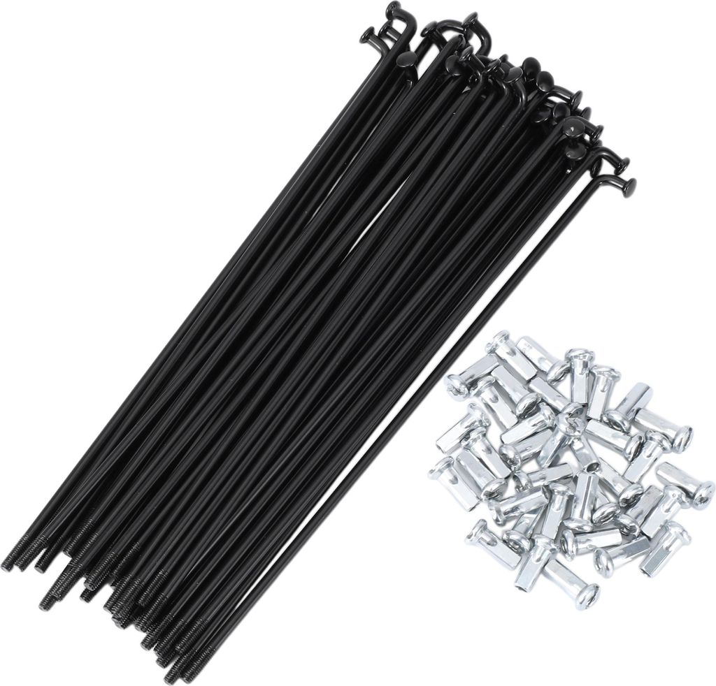 36 Set 12G Fahrradspeichen 145mm Fahrradspeichen 45 Stahl Schwarz