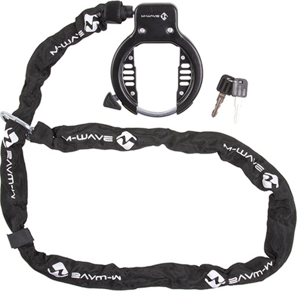 Rahmenschloss Ringchain, 63mm, M-Wave, mit Kette 1.500mm, Produktbild 