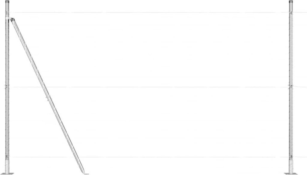 vidaXL Zaunpfosten 7 pcs Silber Stahl