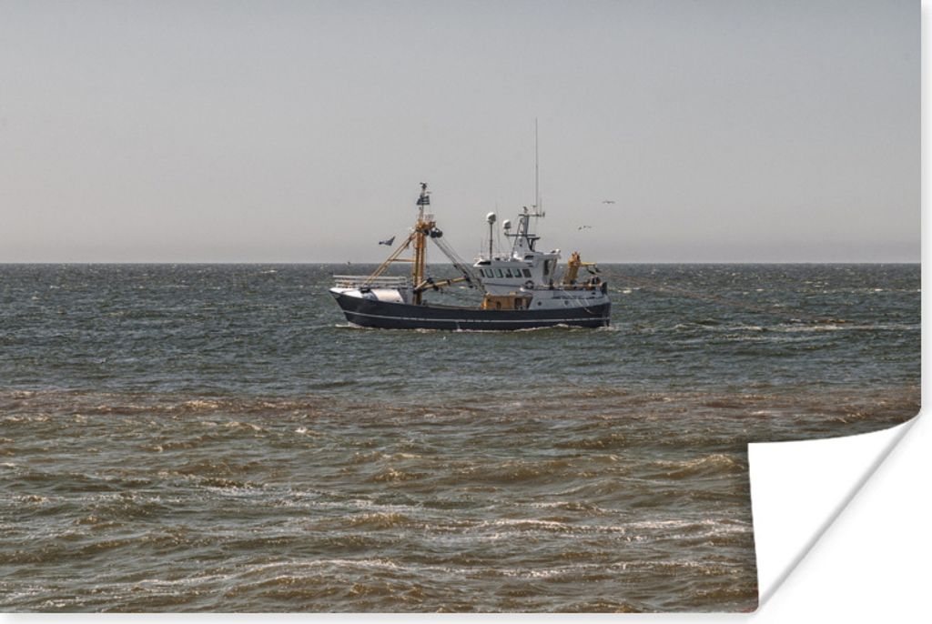 MuchoWow Poster Nordsee - Fischerboot - Wasser 90x60 cm - Schlafzimmer