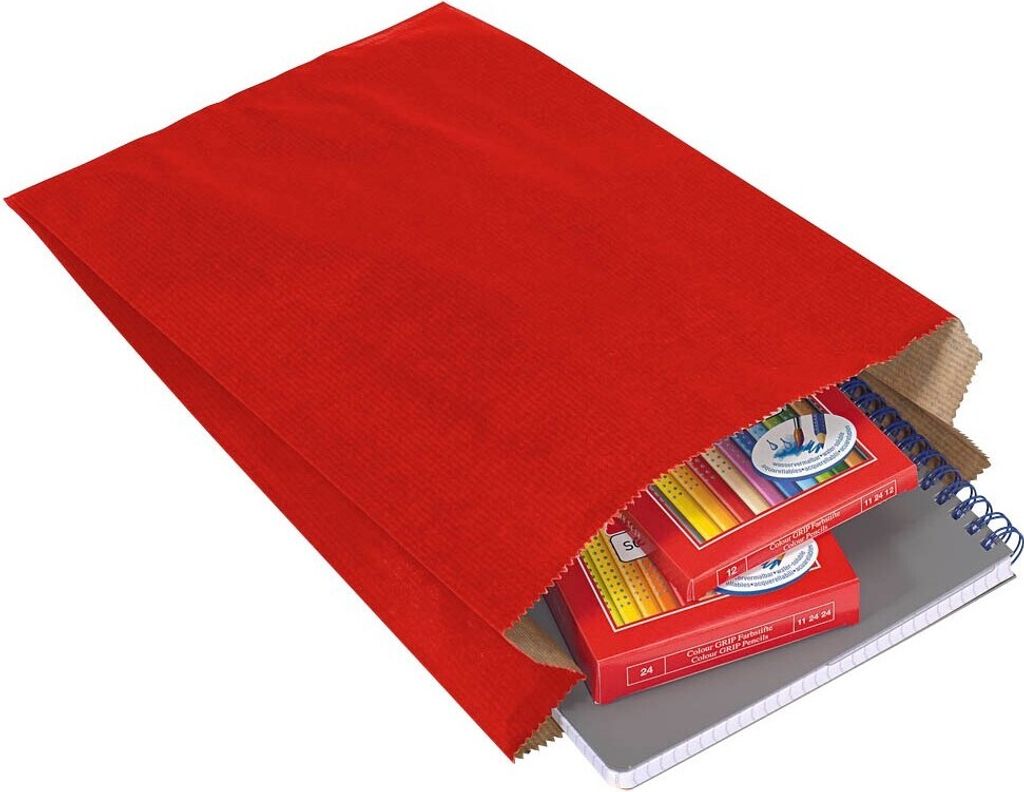VP Faltenbeutel rot 15,0 x 21,0 cm, 100 St. Produktbild 