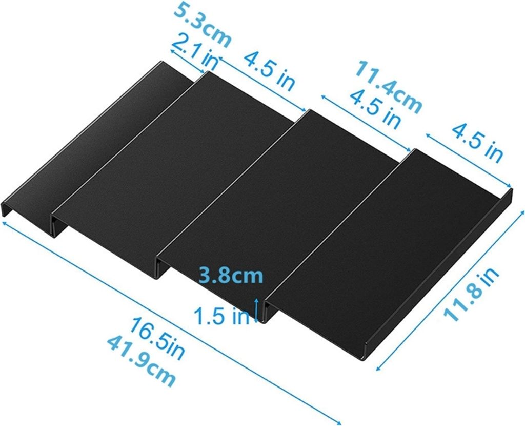 4 Etagen Gewürzregal Acryl Küchenregal Gewürzständer Ablage Produktbild 6