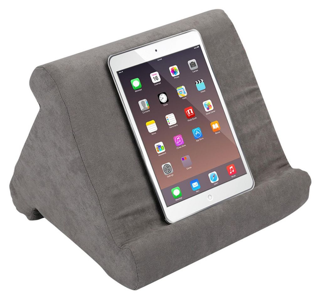 Orange Esel – Tablet-Kissen – Grau Produktbild 