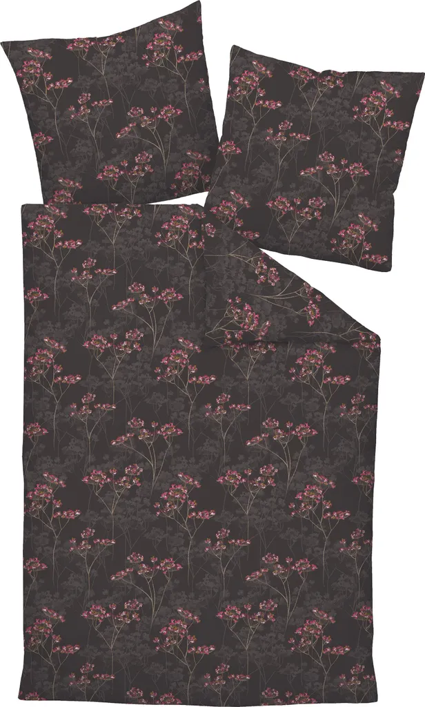 Housse de couette Janine sans repassage en jersey interlock 135 x 200