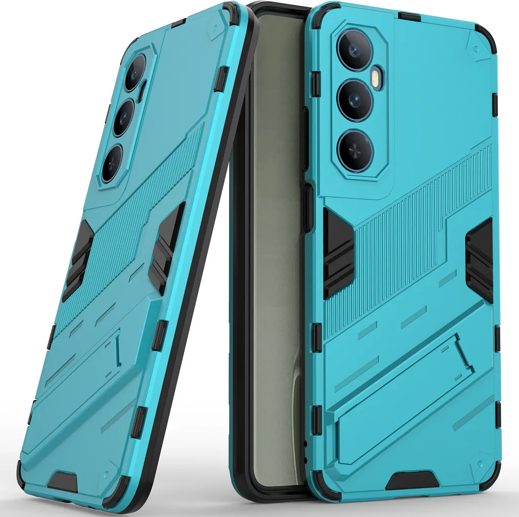 Cover Armor COMAKU Per Realme C35 4G – Custodia TPU+PC Con Anello E Supporto Magnetico (Blu) - 3