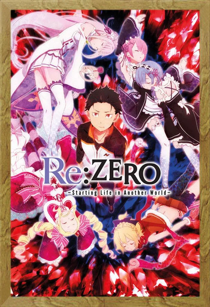 Poster Re:Zero avec cadre amovible Shinsuke MDF chêne et acrylique