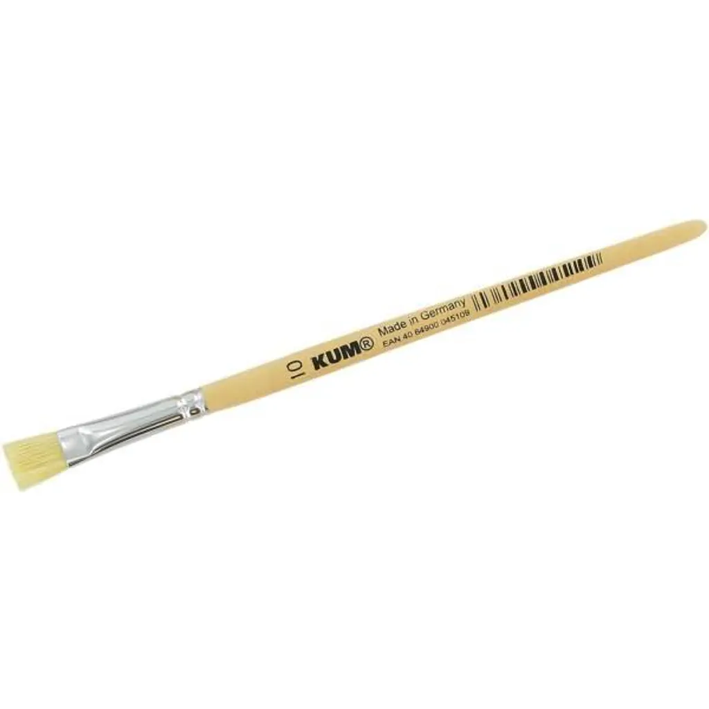 Pinceaux plats pour école et atelier WEDO n°10 lot de 12 brosses KUM