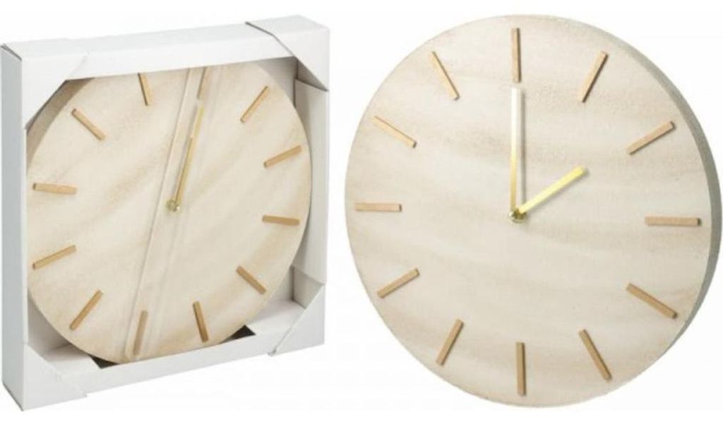 Minimalistische Wanduhr SUM, Marmoroptik, Ø 30 cm Produktbild 