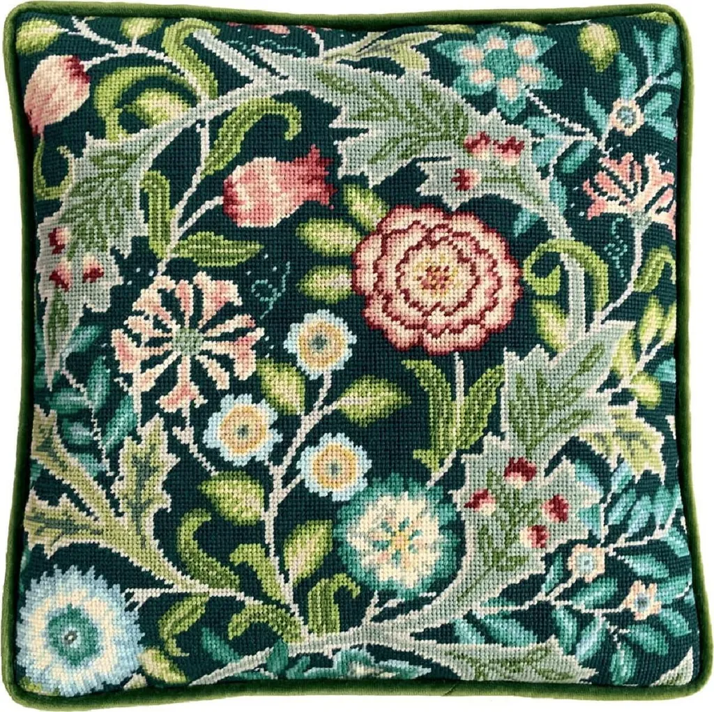 Broderie Facile sans Erreur Kit Coussin Wilhelmina Canevas Pré-imprimé