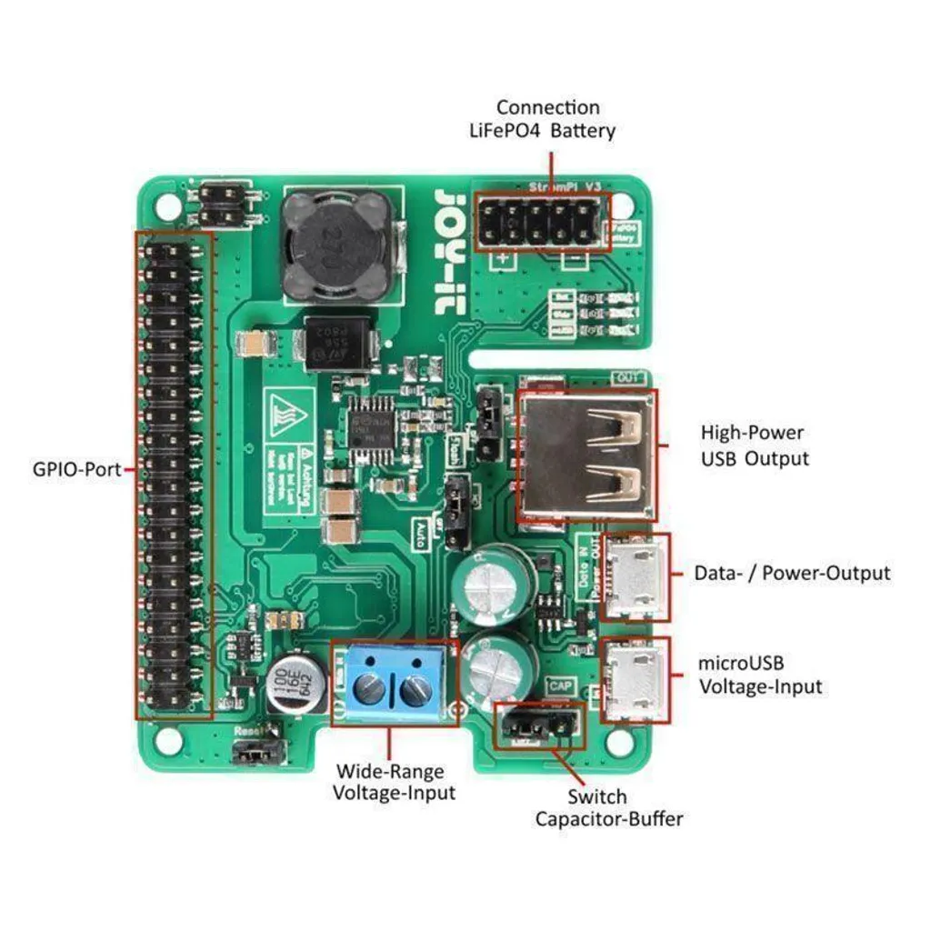 StromPi 3 - Carte d'Alimentation Sans Interruption pour Raspberry Pi - 10