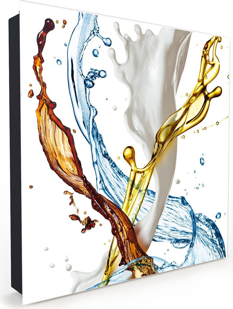 Nachbildung-Schlüsselkasten, Magnetpinnwand und Memoboard mit Glasfront Motiv Verschiedenartige Splash