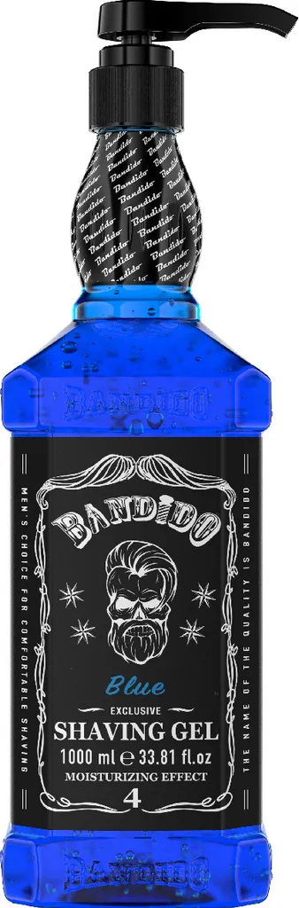 Gel de rasage anti-irritation Bandido Blue 1000ml contre le feu du rasoir