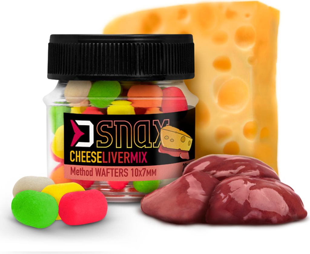 Delphin Mix D Snax Waft 10 x 7 mm 20 g Käse-Leber Dumbells