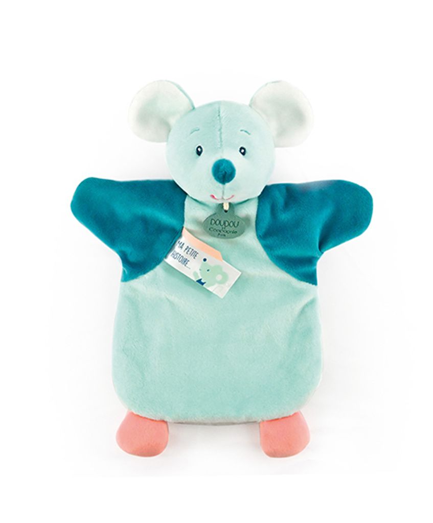 CARLETTO Handpuppe grüne Maus 0