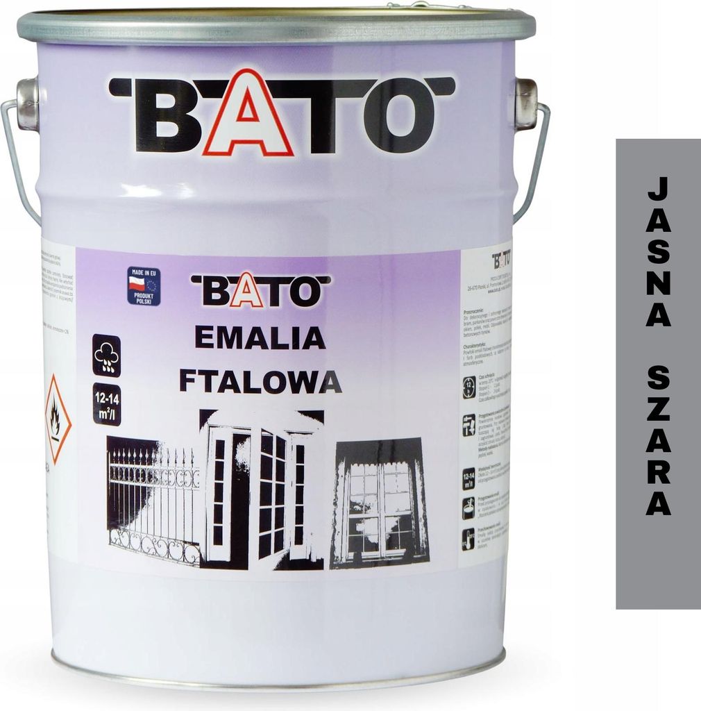 Phthalsäure-Emaille für Holz BATO Holzfarbe hellgrau 5 l