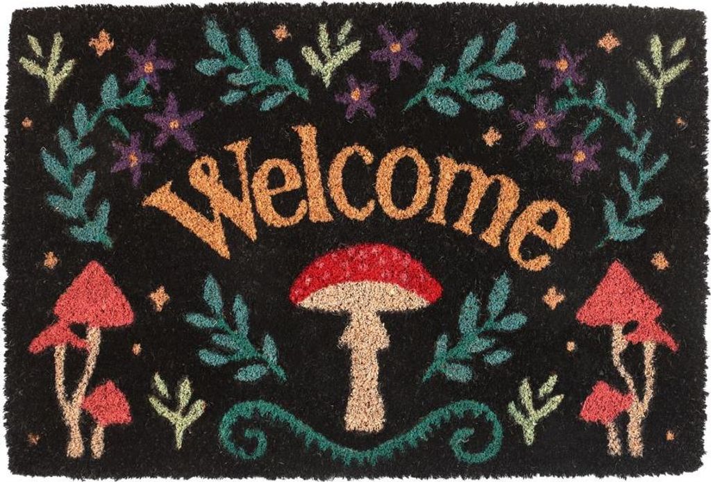 Something Different - Türmatte "Welcome", Pilz SD4858 (Einheitsgröße) (Schwarz)