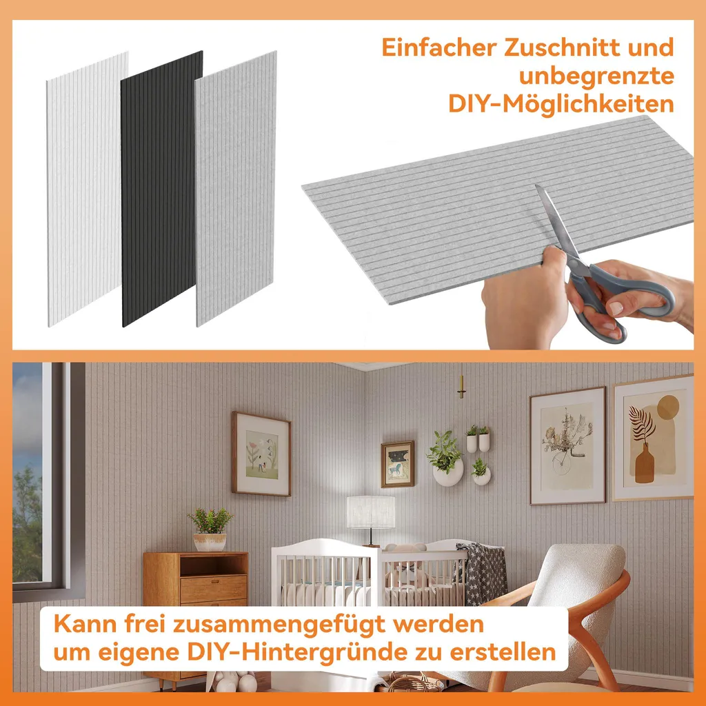 Kit Acoustique Studio et Home Gaming 120x60cm Panneaux Gris 4 Pièces - 3