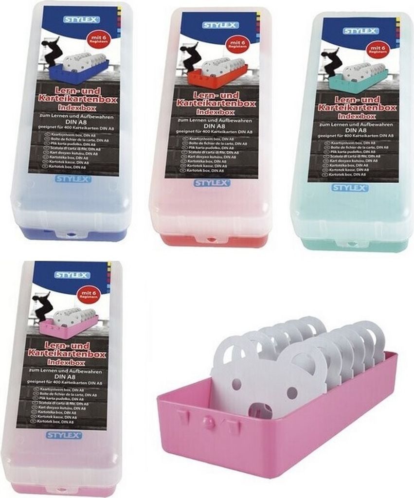 Lernkartei A8 4 Farben sortiert TOPPOINT 42668 - 1 Stück