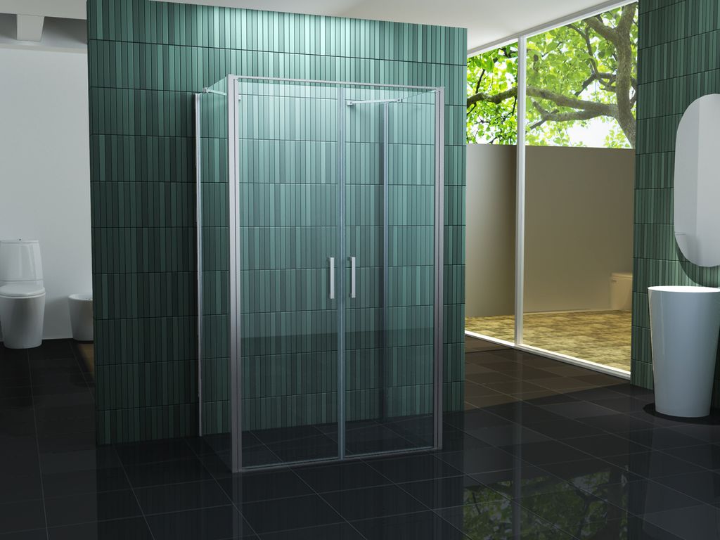 U-Duschkabine VENUS 120 (Tür) x 75 (Fix) x 195 cm