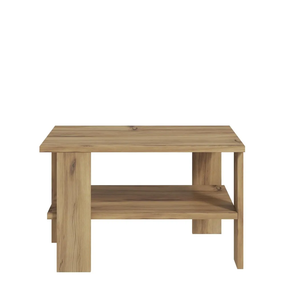 Table basse facile à nettoyer et durable en chêne pour petits espaces