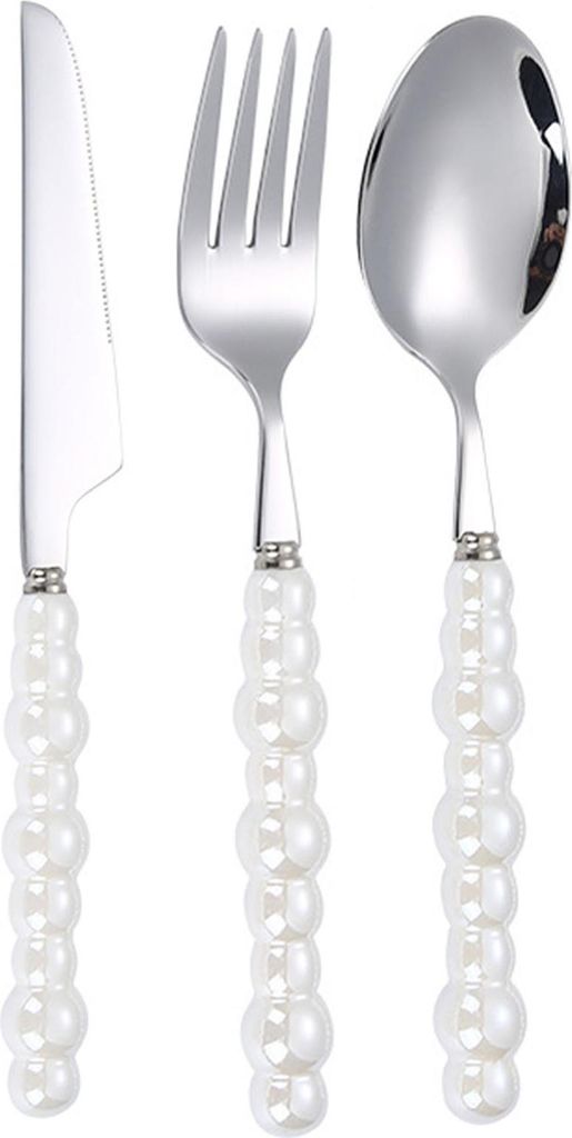 Besteck Besteck Set Löffel Gabeln Messer Utensilien Geschirr Sets mit Keramik Perle Griffe für Haus Restaurant Hotel