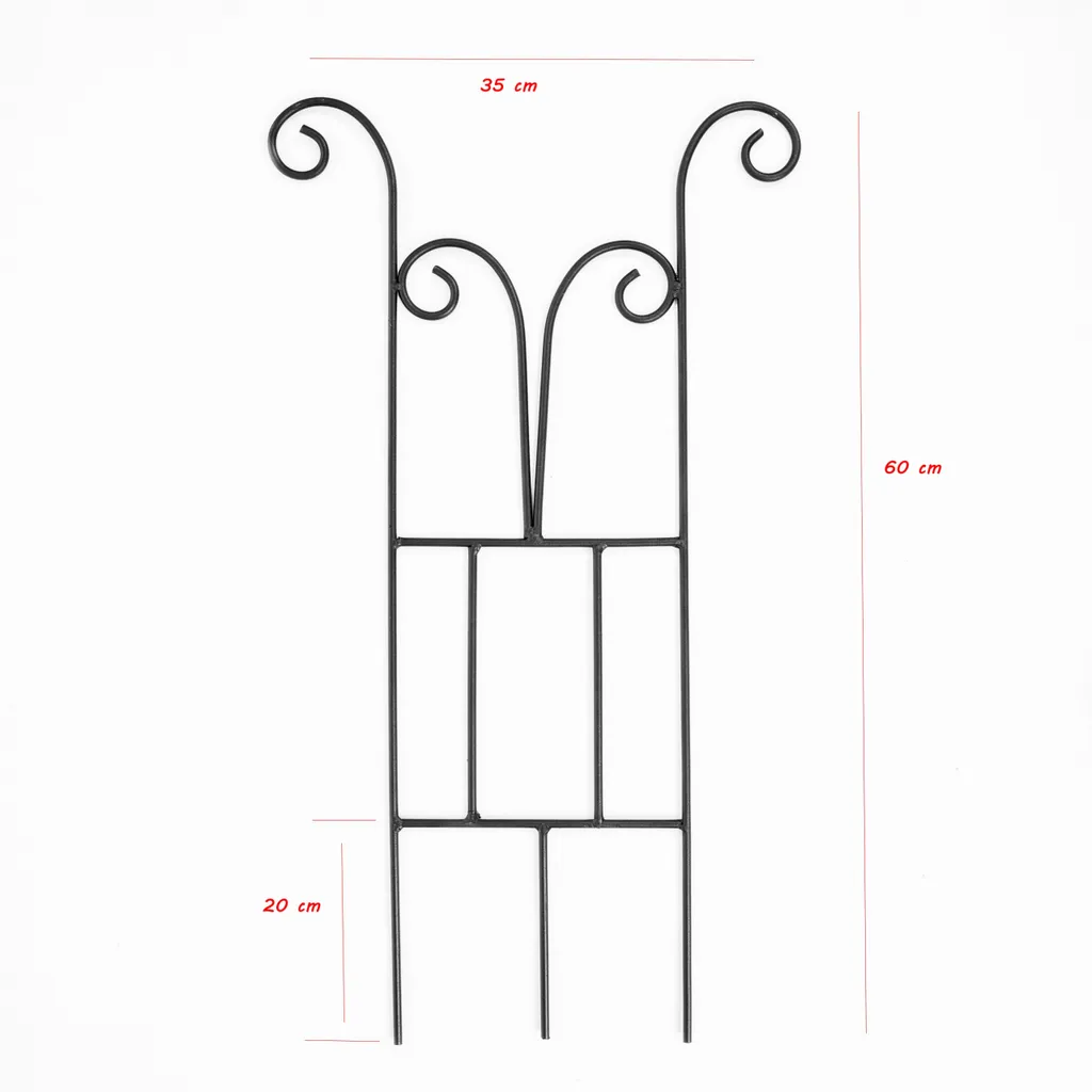 Support plantes grimpantes métal noir 60cm résistant aux intempéries - 4