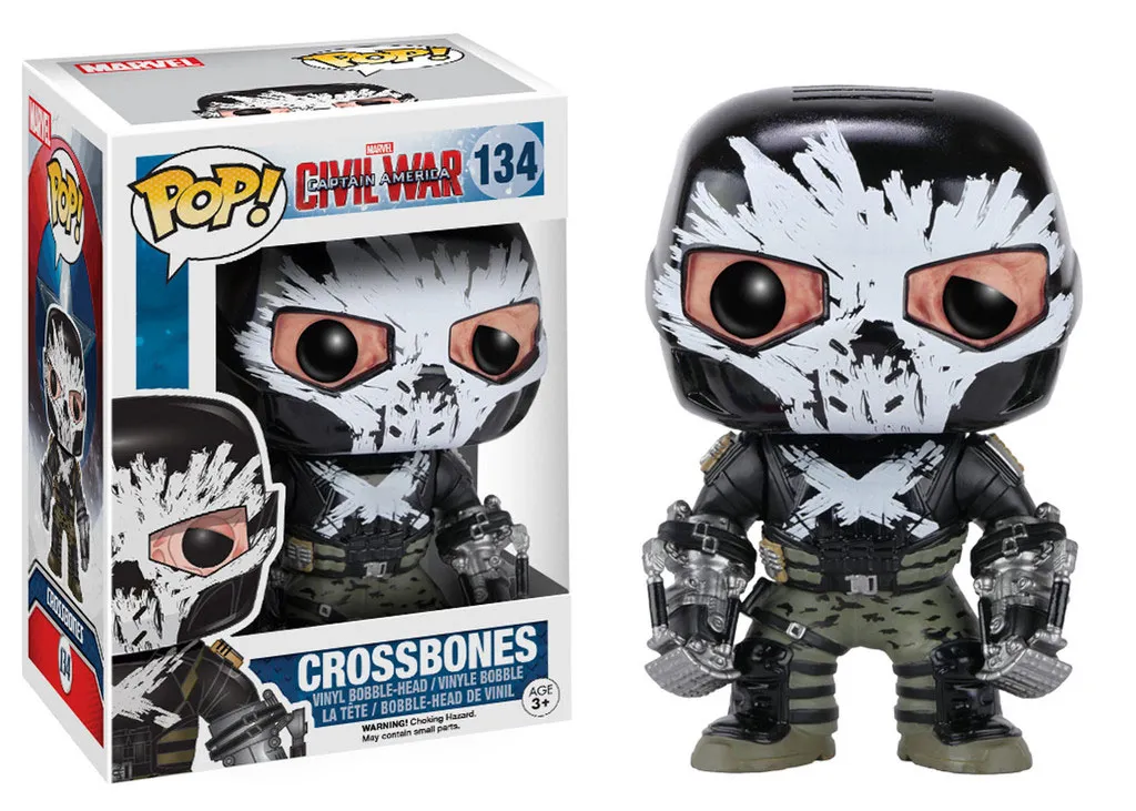 Funko Pop Crossbones Civil War avec Masque de Combat Détails Précis